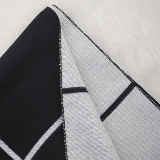 【围巾】秋冬新款英伦风经典格子双面两用拼接保暖仿羊绒女士围巾 商品图4