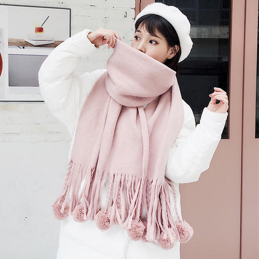 【围巾】冬季韩版百搭新款披肩两用学生长款加厚保暖围脖 商品图2