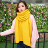 【围巾女】韩版纯色毛线围巾围脖冬季新款文艺复古英伦学院风学生情侣款贴标 商品缩略图1