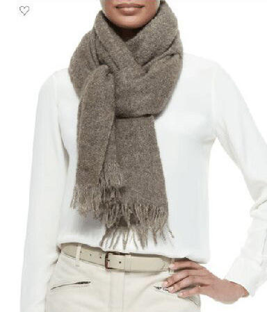 【围巾】新款牦牛绒素色保暖披肩男女士秋冬羊绒围巾现货 商品图3