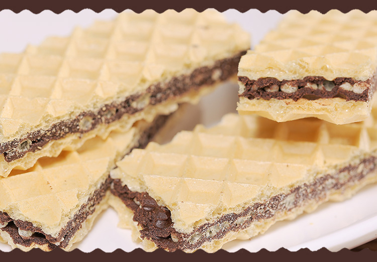 【超市4】日清巧克力味脆米夹心威化饼干150g