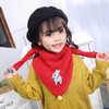 【儿童围巾】韩版新款儿童针织毛线围脖 加厚保暖小鹿三角巾 商品缩略图1