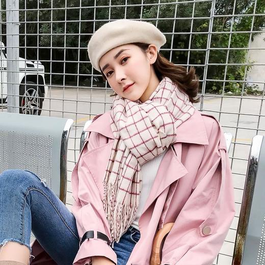 【围巾女】秋冬季新款韩版小格子围巾仿羊绒格保暖加厚百搭空调披肩女潮 商品图4