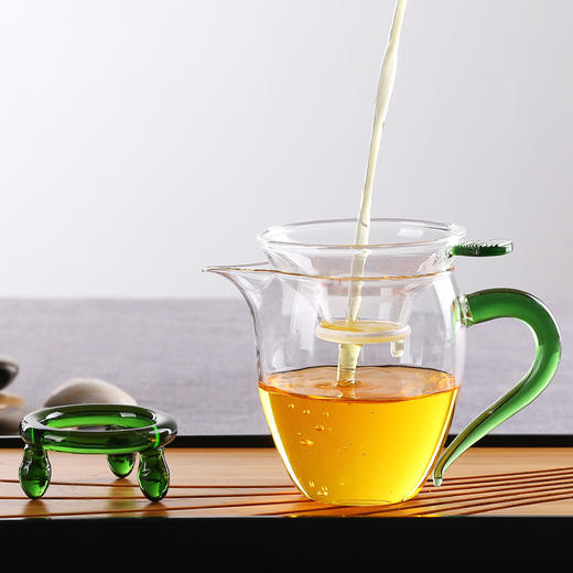 耐热玻璃茶壶茶漏透明玻璃功夫茶具茶道配件隔滤茶器 过滤网茶具 商品图4