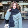 【围巾女】秋冬季加厚双面加长围巾女韩版学生仿羊绒拉毛围脖大披肩两用 商品缩略图1