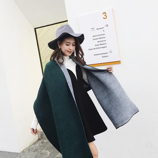 【围巾女】秋冬季新款压皱围巾韩版纯色百搭长款流苏围巾保暖披肩学生女 商品图0