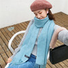 【围巾女】秋冬韩百搭加厚长围脖仿羊绒办公室空调保暖彩点大披肩围巾两用女 商品缩略图1