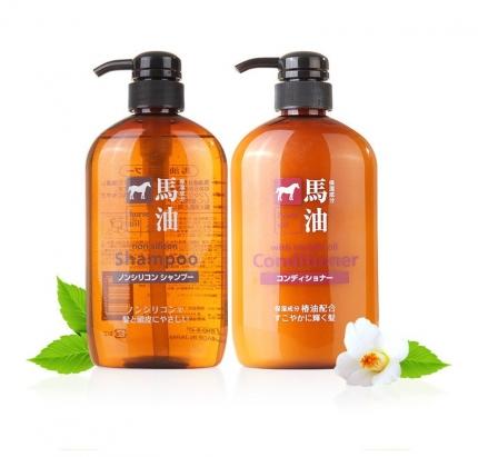 【套装】保税区直发 日本熊野马油洗发露+护发素组合 600ml 商品图0