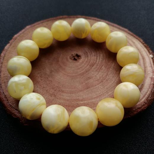 43219蜜蜡白花蜜手串天然波罗的海乌料