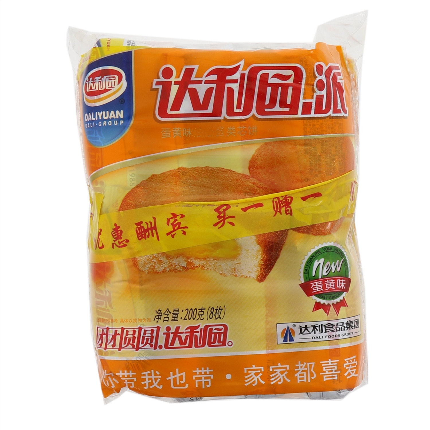 达利园派蛋黄味注心蛋类芯饼200克