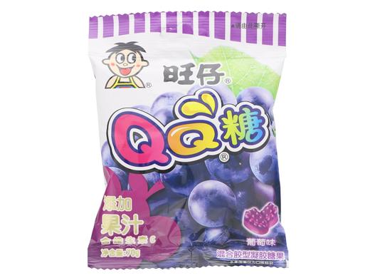 旺仔QQ糖（葡萄味）混合胶型凝胶糖果70g 商品图0