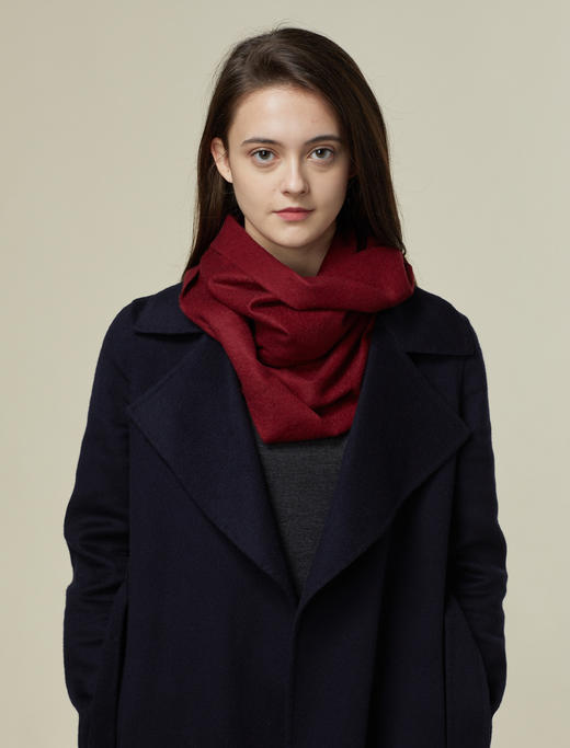 经典纯羊绒围巾 纯色  男女同款 Merlot 商品图2