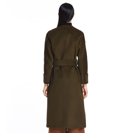 EITIE爱特爱女装秋冬气质腰带束腰长款毛呢大衣外套5614308 商品图2