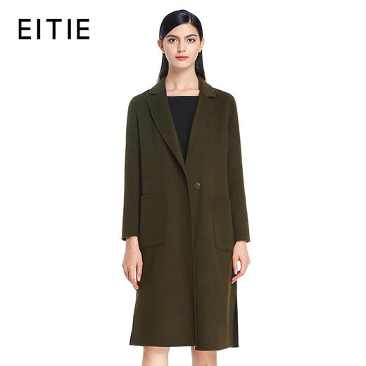 EITIE爱特爱女装秋冬一粒扣山羊绒呢子大衣外套5614322 商品图0