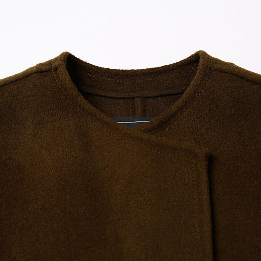 EITIE爱特爱女装秋冬气质腰带束腰长款毛呢大衣外套5614308 商品图3