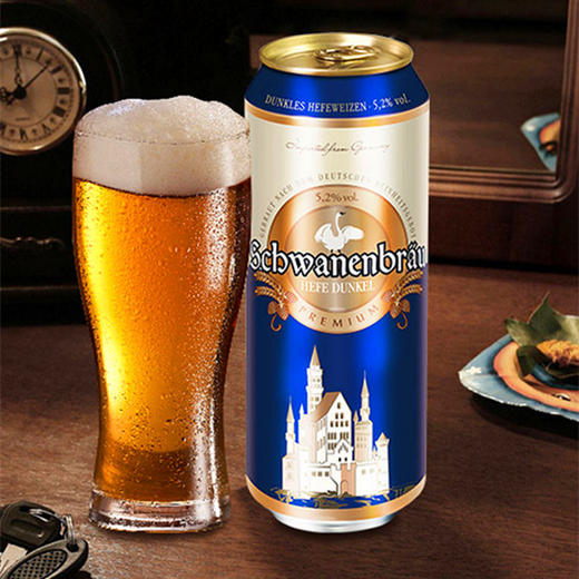 德国原装进口 天鹅城堡黑啤酒 500ml*12听 整箱