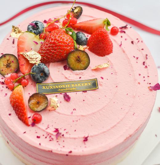 【草莓屋】草莓三旬。全草莓 戚风蛋糕（实物没有金箔哦！） 商品图3