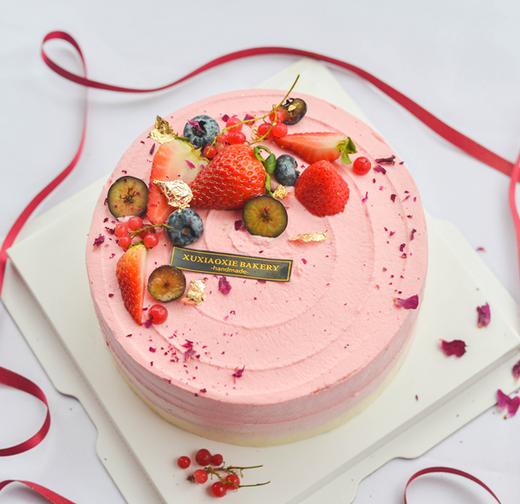 【草莓屋】草莓三旬。全草莓 戚风蛋糕（实物没有金箔哦！） 商品图0