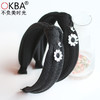 OKBA60102冬季 气质百搭头箍甜美蝴蝶结纯色针织花发箍包邮 商品缩略图0