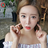 OKBA60020韩国饰品个性简约别针耳环亮钻耳饰包邮 商品缩略图1