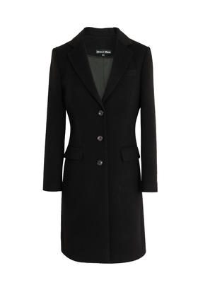 单排扣羊毛大衣