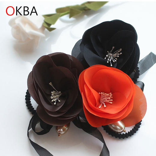 OKBA60063韩国饰品发饰甜美大花朵发圈头绳花朵手链包邮 商品图0