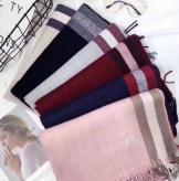 蔻蔻猫三边竖条仿羊绒女式围巾FW2017 商品图0