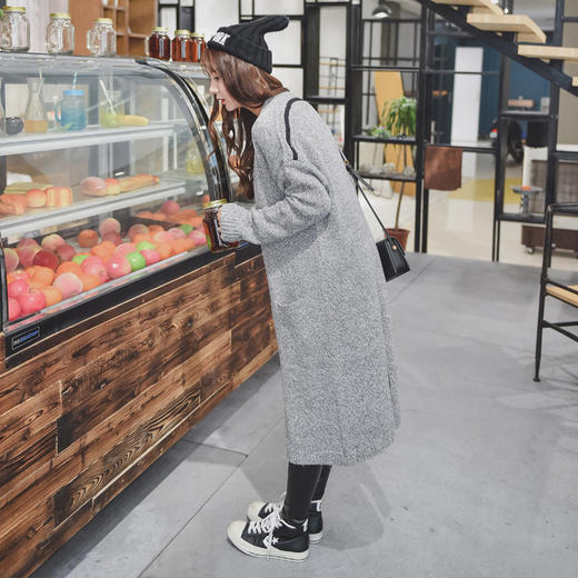 【毛衣】新款秋装开衫韩版针织衫女式中长款毛衣外套东大门女装 商品图3