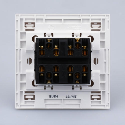 施耐德电气 四位四开四联双控 墙壁电源插座开关面板 10a 如意 白
