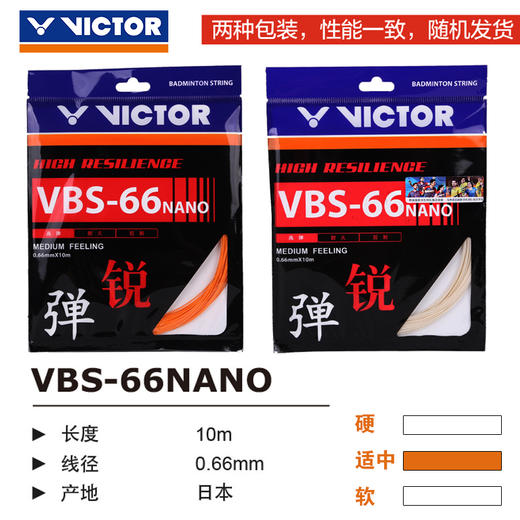 【双11大促进行中】胜利 VICTOR VBS66N 羽拍线 高弹耐打 舒适的击球感羽毛球线 商品图1