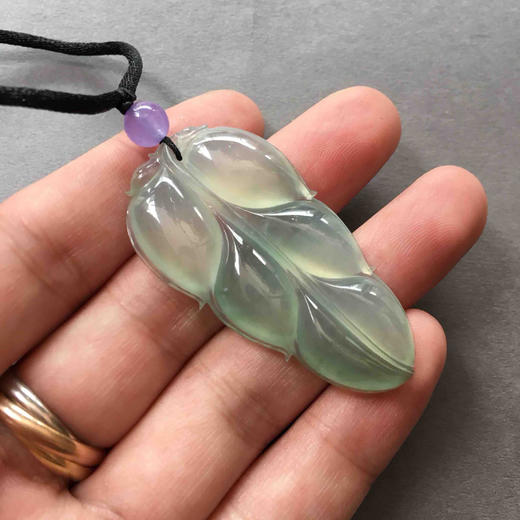 翡翠高冰种淡晴水叶子 商品图5