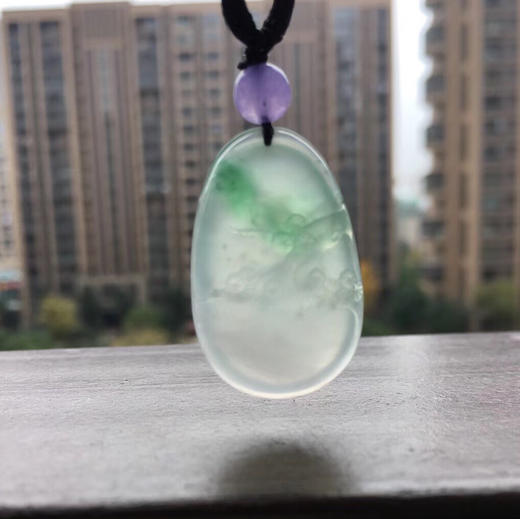 冰种阳绿翡翠梅牌 商品图7