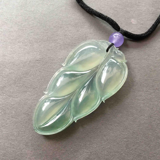 翡翠高冰种淡晴水叶子 商品图4