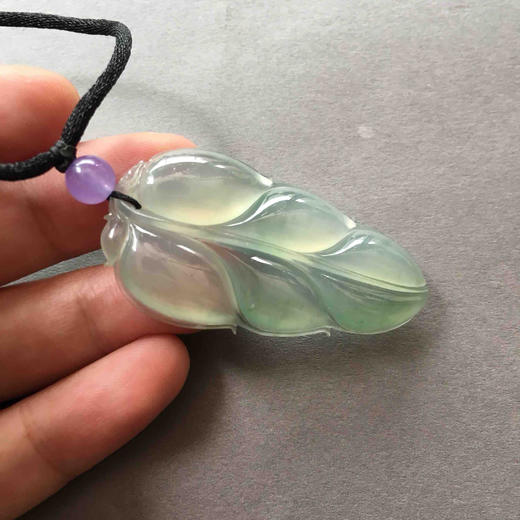 翡翠高冰种淡晴水叶子 商品图6