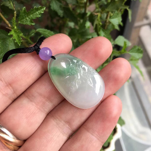 冰种阳绿翡翠梅牌 商品图5