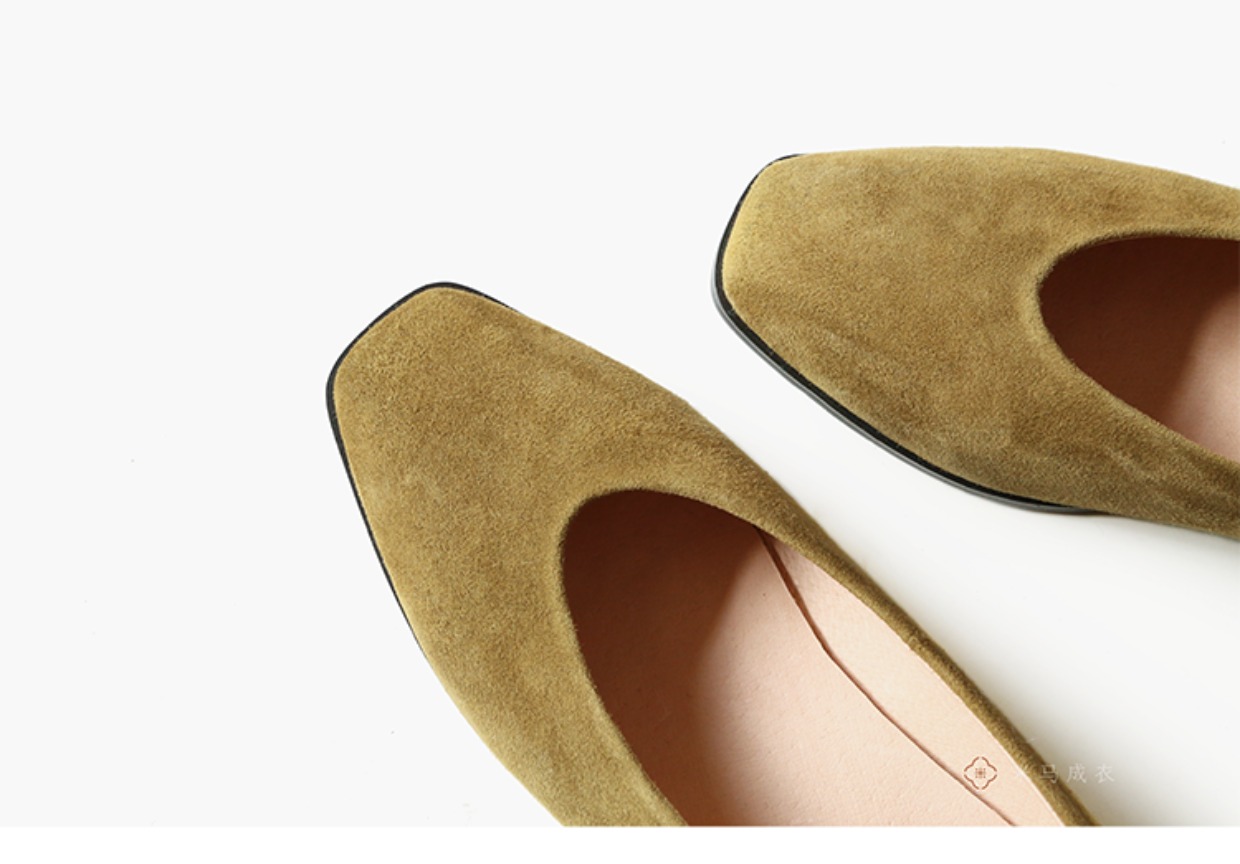 米马成衣 独家复古羊京皮(羊反绒皮)秋香与岩蓝,或清淡或浓郁