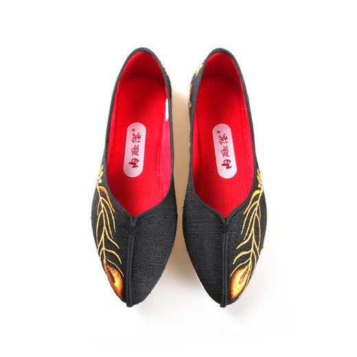 内联升女鞋手工单鞋千层底IP衍生系列九州牧云记(凤之语))尖口淑女鞋MY8636 商品图7