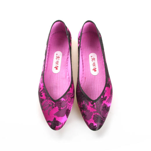 内联升女鞋手工单鞋皮底九州牧云记(魅之语)尖口布鞋MY7224 商品图5