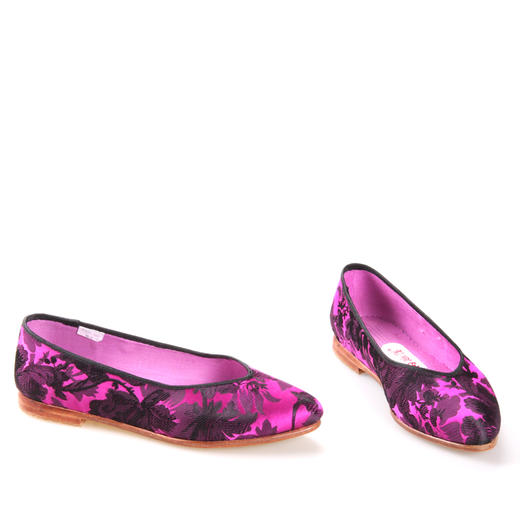 内联升女鞋手工单鞋皮底九州牧云记(魅之语)尖口布鞋MY7224 商品图4