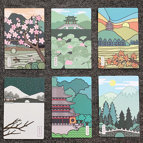 西湖十景明信片