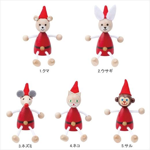 日本Mark's-Lesni Animal-圣诞公仔 小动物木玩具 5款可选 商品图4
