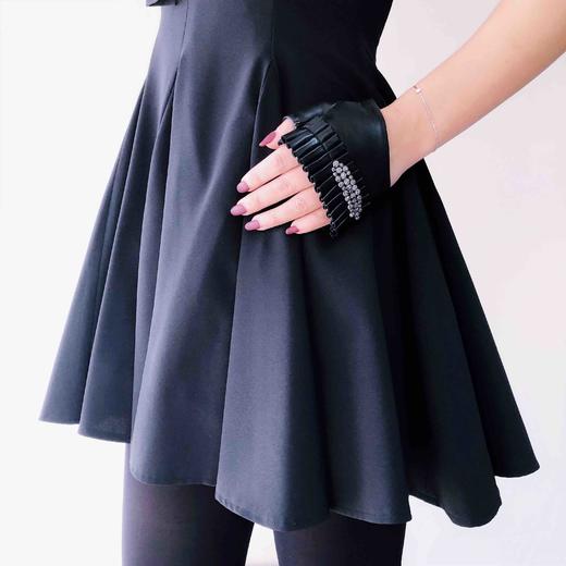 北京仓｜Catherine Osti-Stéphanie-Black 露指手套［法国设计师 ］ 商品图2
