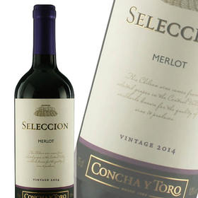 智利原瓶进口红酒 干露智选系列梅洛干红葡萄酒 Concha Y Toro Seleccion Merlot  单支装750ml