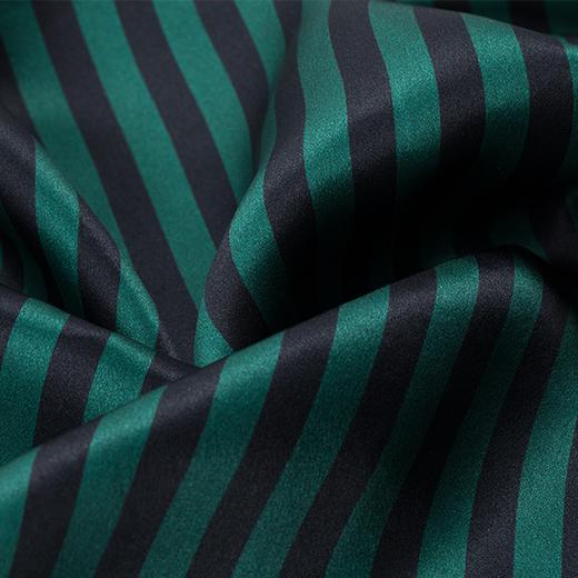 MANITO 条纹丝绒连衣裙 绿黑条纹 商品图5