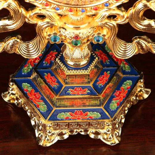 【佛堂用具】佛教用品 宗教法器 合金准提镜 准提佛母摆件