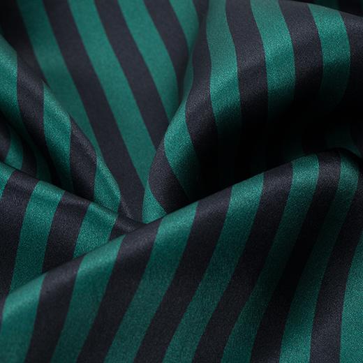 MANITO 男士条纹丝绒睡衣套装 绿黑条纹 商品图6