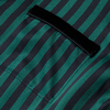MANITO 女士条纹丝绒睡衣套装 绿黑条纹 商品缩略图5