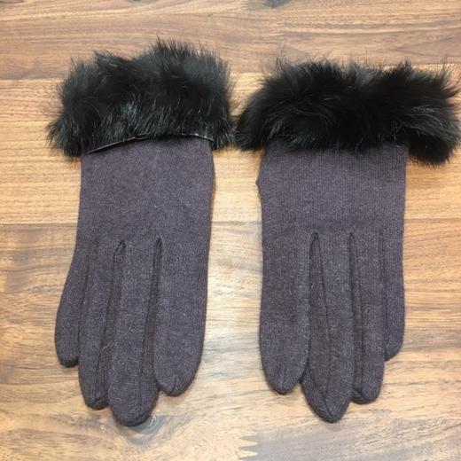 HFW1323002 针织手套 羊毛 兔毛 锦纶（原价358） 商品图0