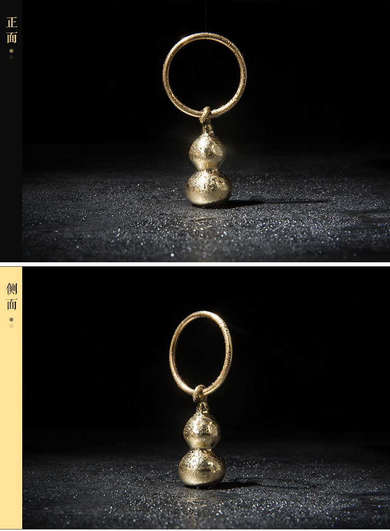 朱炳仁铜铜小葫芦钥匙扣挂件饰品家居艺术品生日贺寿婚礼礼品
