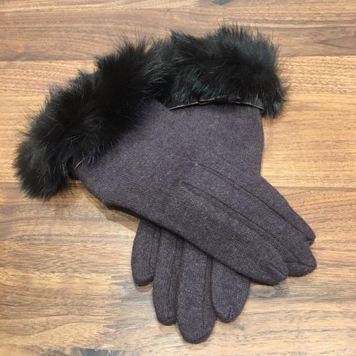 HFW1323002 针织手套 羊毛 兔毛 锦纶（原价358） 商品图2